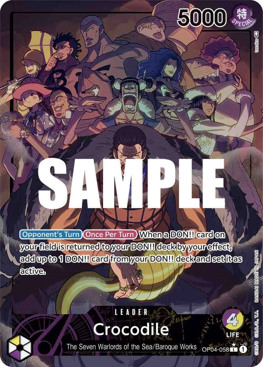 Image for Crocodile (058) (Alternate Art) (OP04-058) (Kingdoms of Intrigue) - One Piece Card Game