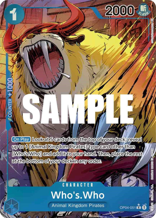 Image for Who's.Who (Alternate Art) (OP04-051) (Kingdoms of Intrigue) - One Piece Card Game