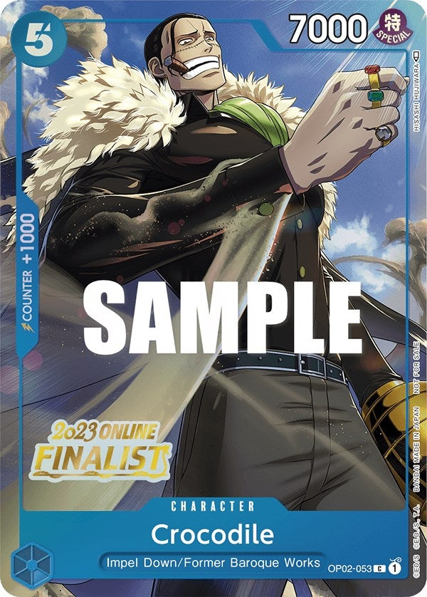 Image for Crocodile (Online Regional 2023) [Finalist] (OP02-053) (One Piece Promotion Cards) - One Piece Card Game