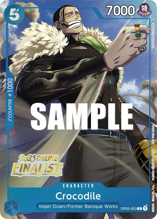 Image for Crocodile (Online Regional 2023) [Finalist] (OP02-053) (One Piece Promotion Cards) - One Piece Card Game