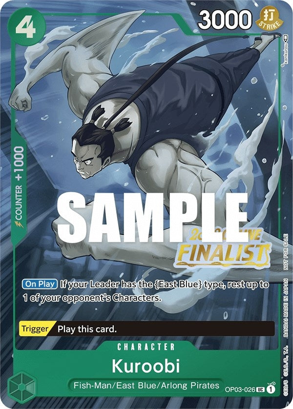 Image for Kuroobi (Online Regional 2023) [Finalist] (OP03-026) (One Piece Promotion Cards) - One Piece Card Game
