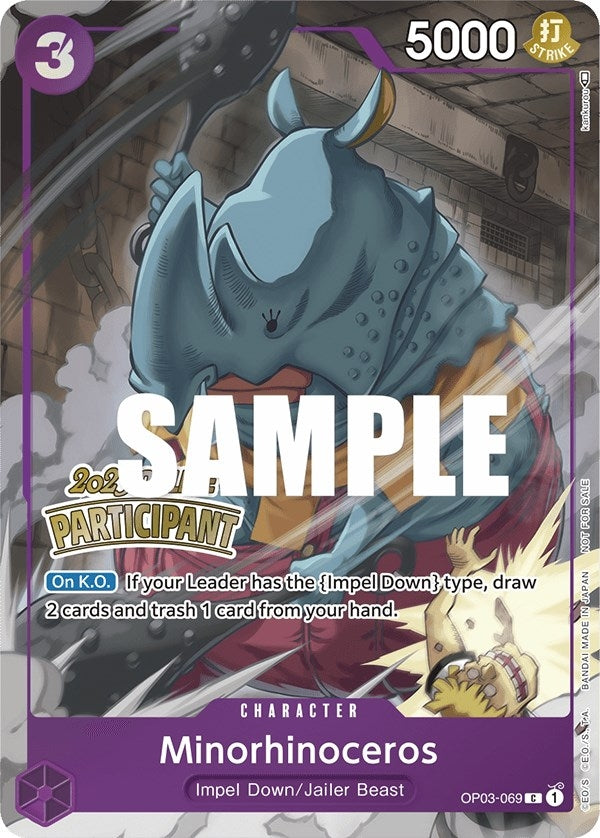Image for Minorhinoceros (Online Regional 2023) [Participant] (OP03-069) (One Piece Promotion Cards) - One Piece Card Game