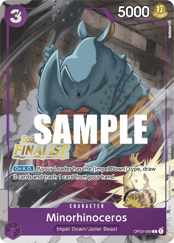 Image for Minorhinoceros (Online Regional 2023) [Finalist] (OP03-069) (One Piece Promotion Cards) - One Piece Card Game