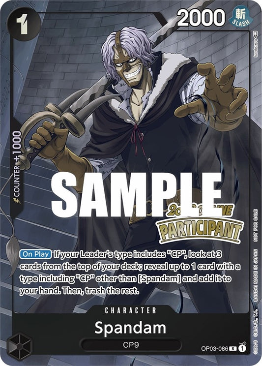 Image for Spandam (Online Regional 2023) [Participant] (OP03-086) (One Piece Promotion Cards) - One Piece Card Game