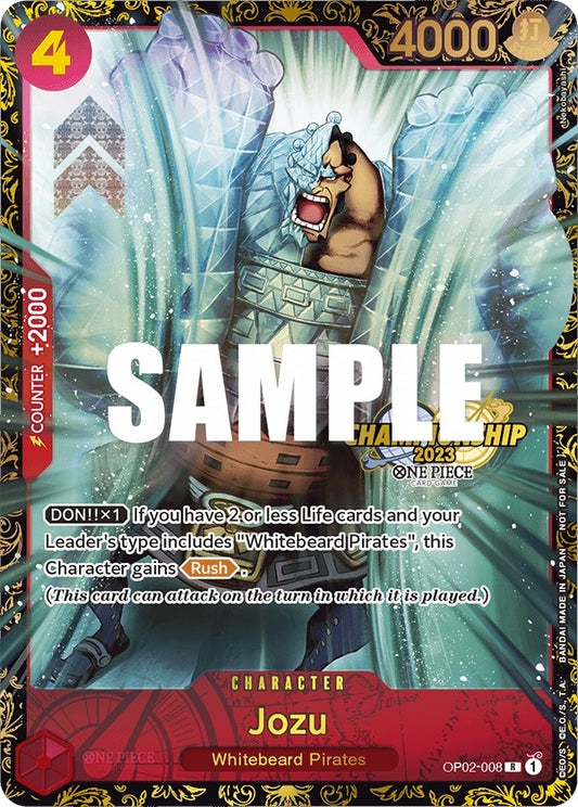 Image for Jozu (Championship 2023) (OP02-008) (One Piece Promotion Cards) - One Piece Card Game
