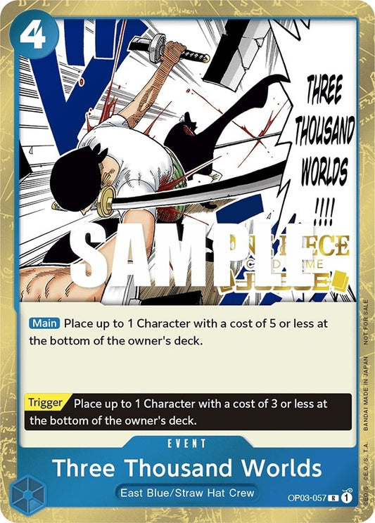 Image for Three Thousand Worlds (Judge Pack Vol. 2) (OP03-057) (One Piece Promotion Cards) - One Piece Card Game