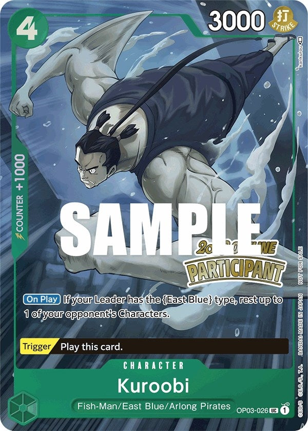 Image for Kuroobi (Offline Regional 2023) [Participant] (OP03-026) (One Piece Promotion Cards) - One Piece Card Game