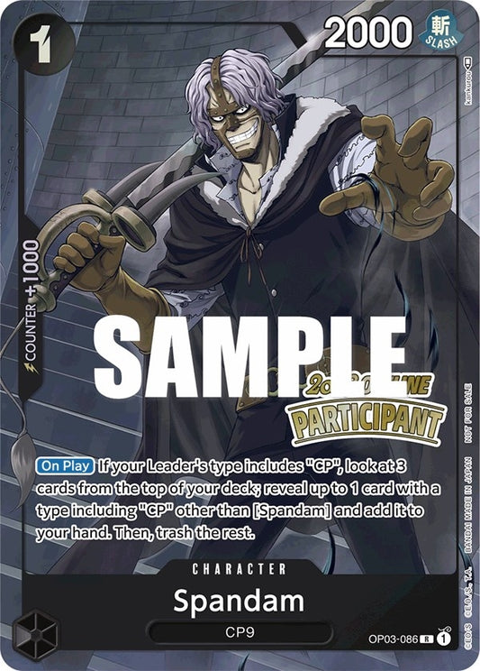 Image for Spandam (Offline Regional 2023) [Participant] (OP03-086) (One Piece Promotion Cards) - One Piece Card Game