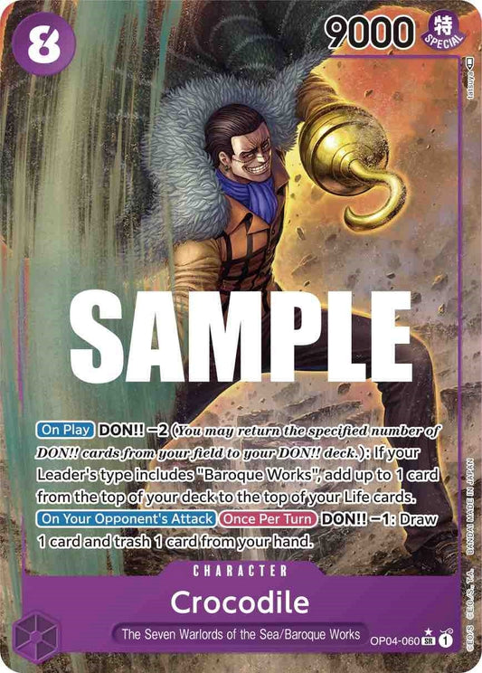 Image for Crocodile (060) (Alternate Art) (OP04-060) (Kingdoms of Intrigue) - One Piece Card Game