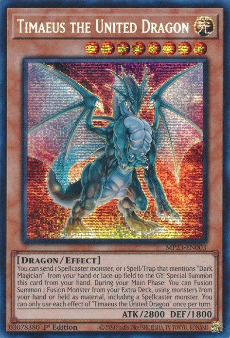 Image for Timaeus the United Dragon (MP23-EN003) (25th Anniversary Tin: Dueling Heroes Mega Pack) (MP23) - YuGiOh