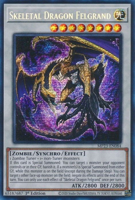 Image for Skeletal Dragon Felgrand (MP23-EN084) (25th Anniversary Tin: Dueling Heroes Mega Pack) (MP23) - YuGiOh