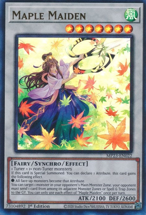 Image for Maple Maiden (MP23-EN022) (25th Anniversary Tin: Dueling Heroes Mega Pack) (MP23) - YuGiOh