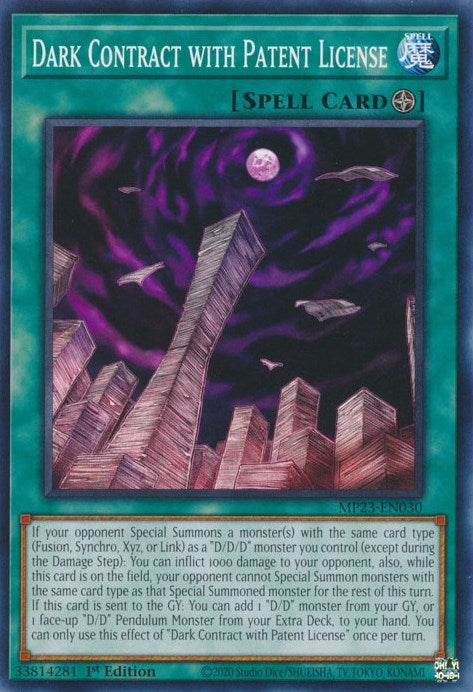 Image for Dark Contract with Patent License (MP23-EN030) (25th Anniversary Tin: Dueling Heroes Mega Pack) (MP23) - YuGiOh