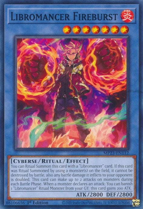 Image for Libromancer Fireburst (MP23-EN112) (25th Anniversary Tin: Dueling Heroes Mega Pack) (MP23) - YuGiOh