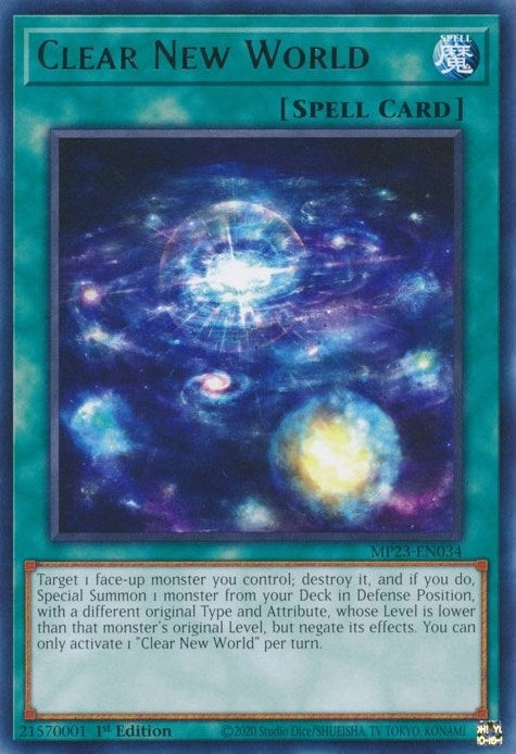 Image for Clear New World (MP23-EN034) (25th Anniversary Tin: Dueling Heroes Mega Pack) (MP23) - YuGiOh