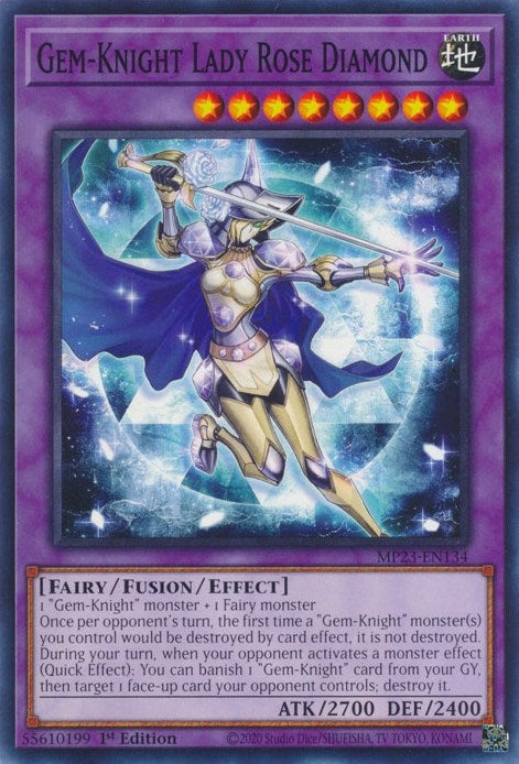 Image for Gem-Knight Lady Rose Diamond (MP23-EN134) (25th Anniversary Tin: Dueling Heroes Mega Pack) (MP23) - YuGiOh