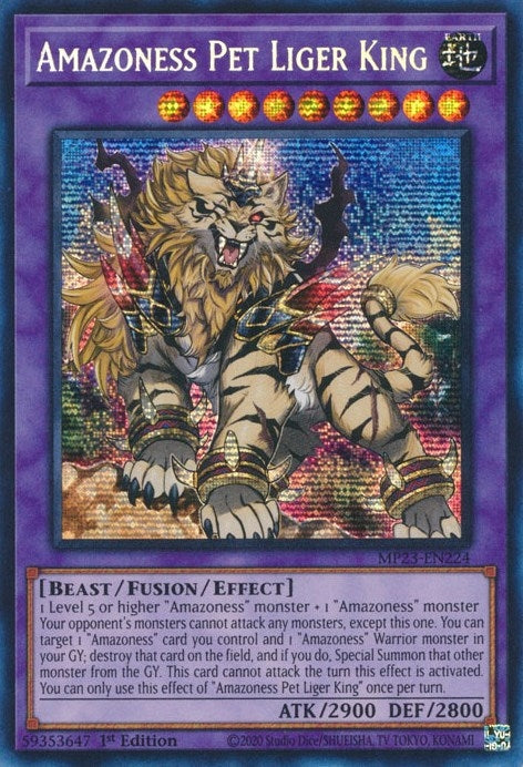 Image for Amazoness Pet Liger King (MP23-EN224) (25th Anniversary Tin: Dueling Heroes Mega Pack) (MP23) - YuGiOh