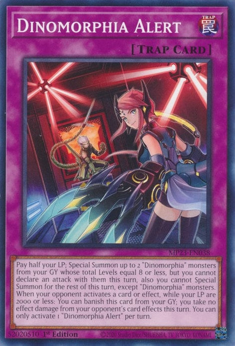 Image for Dinomorphia Alert (MP23-EN038) (25th Anniversary Tin: Dueling Heroes Mega Pack) (MP23) - YuGiOh
