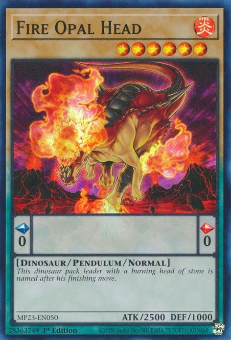 Image for Fire Opal Head (MP23-EN050) (25th Anniversary Tin: Dueling Heroes Mega Pack) (MP23) - YuGiOh