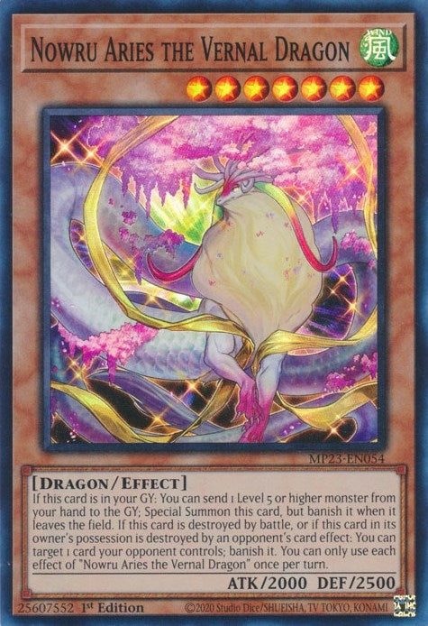 Image for Nowru Aries the Vernal Dragon (MP23-EN054) (25th Anniversary Tin: Dueling Heroes Mega Pack) (MP23) - YuGiOh