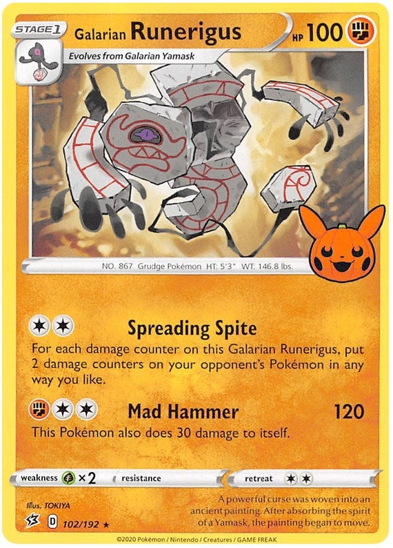 Image for Galarian Runerigus (102/192) (Trick or Trade BOOster Bundle 2023) - Pokemon