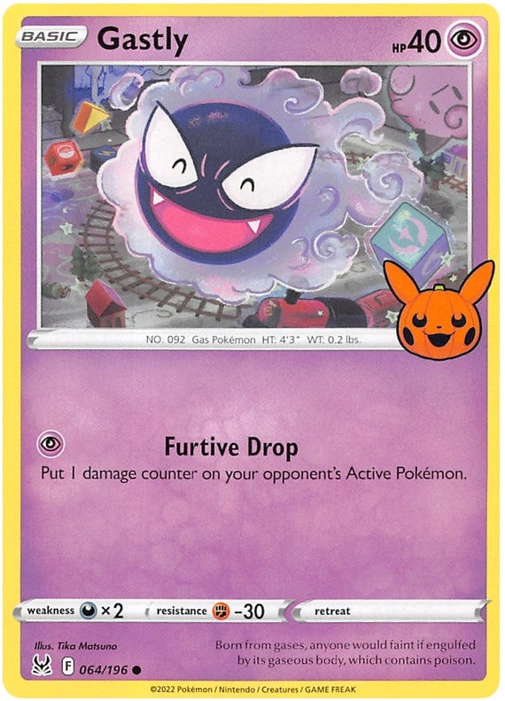 Image for Gastly (064/196) (Trick or Trade BOOster Bundle 2023) - Pokemon