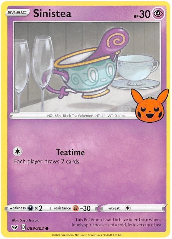 Image for Sinistea (089/202) (Trick or Trade BOOster Bundle 2023) - Pokemon