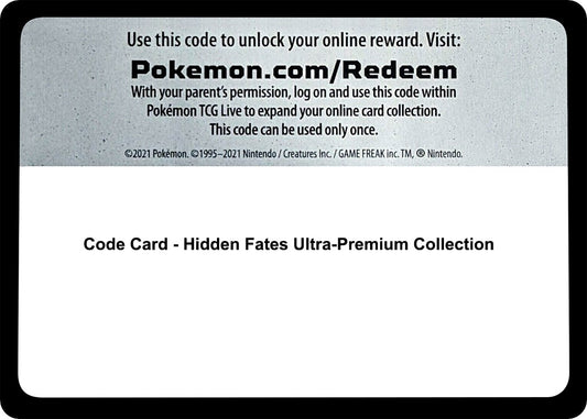 Image for Code Card - Hidden Fates Ultra-Premium Collection (Hidden Fates) - Pokemon