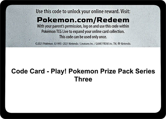 Image for Code Card - Play! Pokemon Prize Pack Series Three (Prize Pack Series Cards) - Pokemon