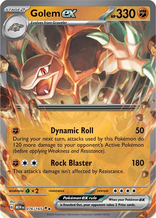 Image for Golem ex (076/165) (SV: Scarlet & Violet 151) - Pokemon