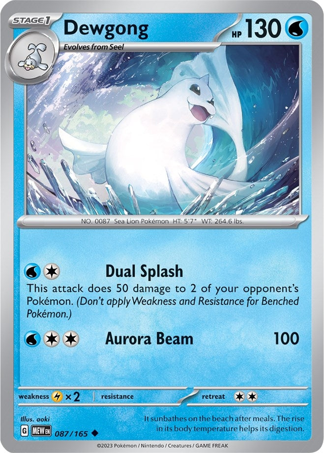 Image for Dewgong (087/165) (SV: Scarlet & Violet 151) - Pokemon