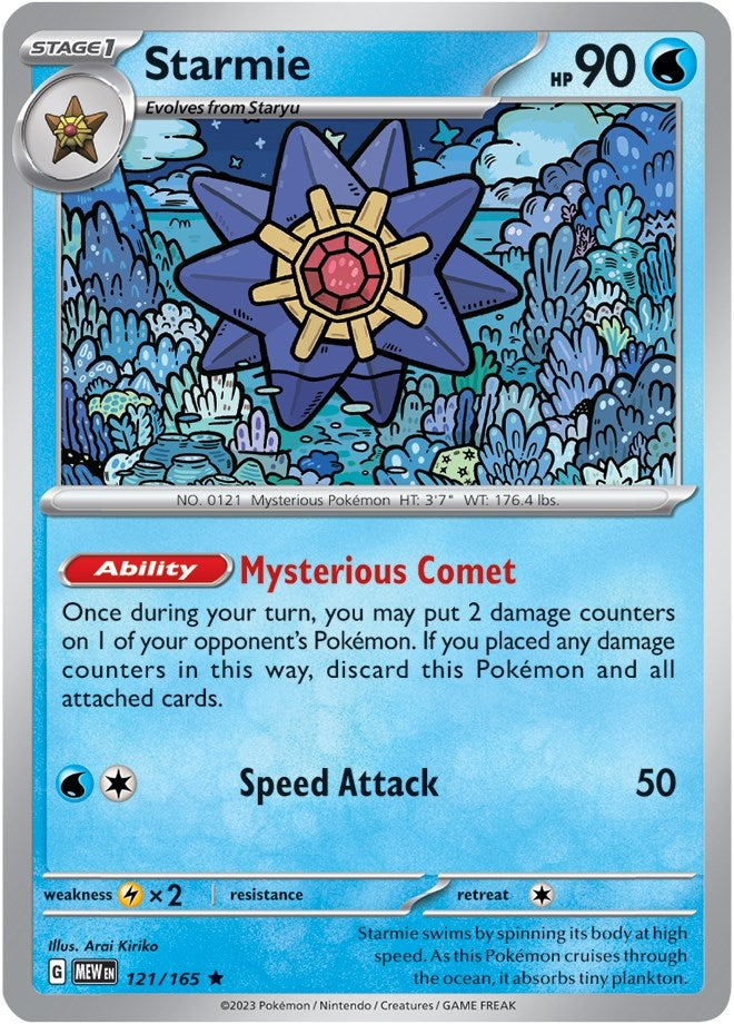 Image for Starmie (121/165) (SV: Scarlet & Violet 151) - Pokemon