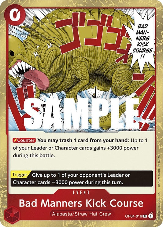 Image for Bad Manners Kick Course (OP04-016) (Kingdoms of Intrigue) - One Piece Card Game