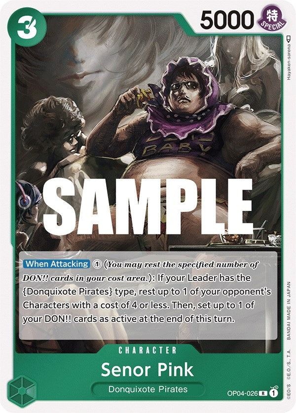 Image for Senor Pink (OP04-026) (Kingdoms of Intrigue) - One Piece Card Game