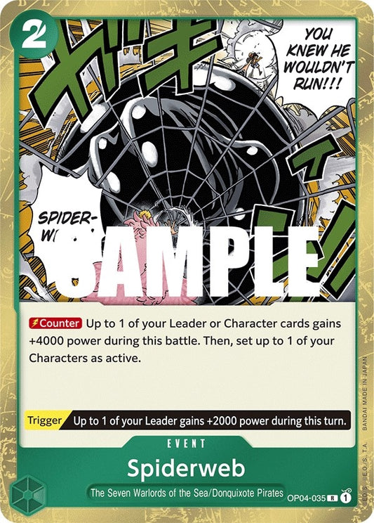 Image for Spiderweb (OP04-035) (Kingdoms of Intrigue) - One Piece Card Game