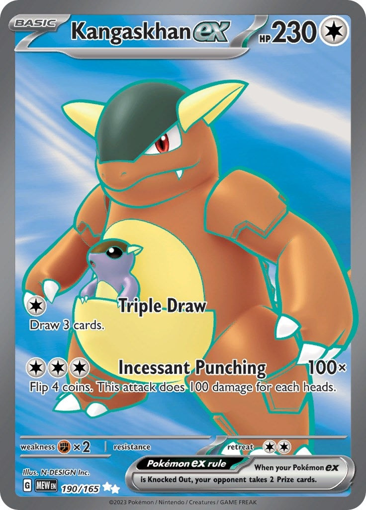 Image for Kangaskhan ex (190/165) (SV: Scarlet & Violet 151) - Pokemon