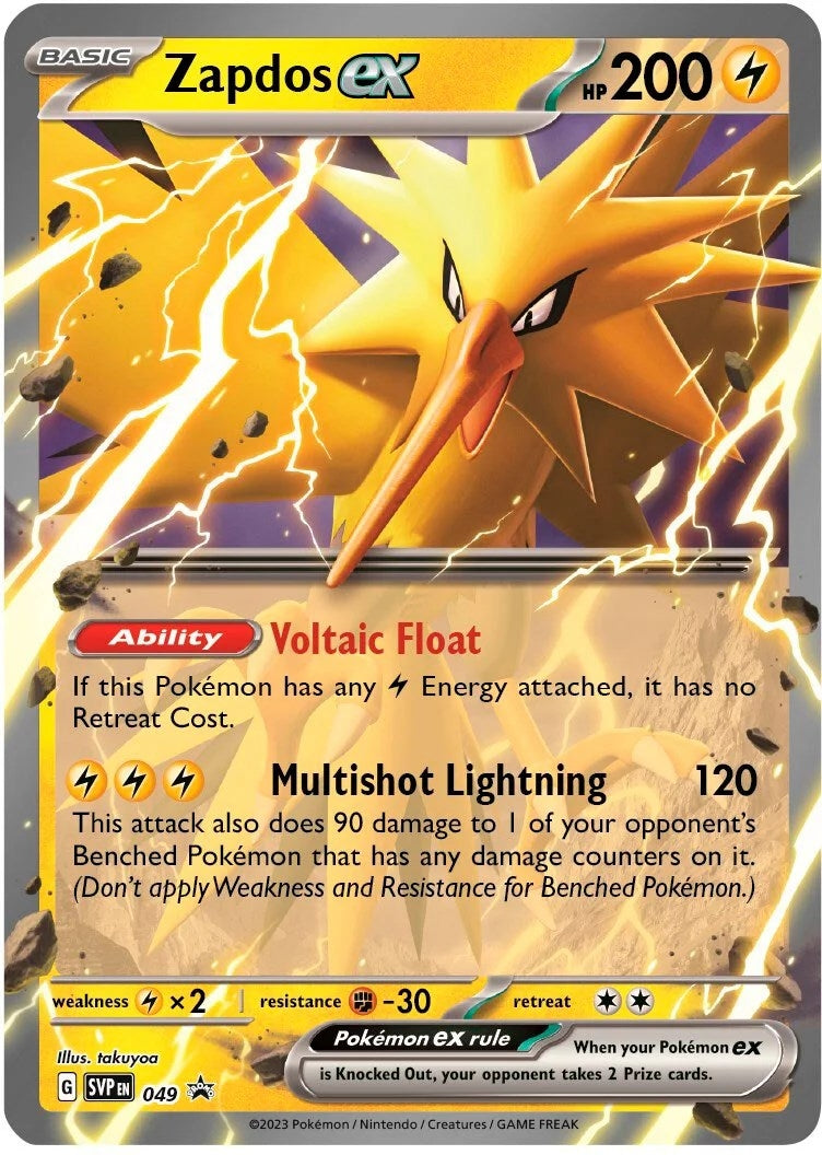 Image for Zapdos ex - 049 (049) (SV: Scarlet & Violet Promo Cards) - Pokemon