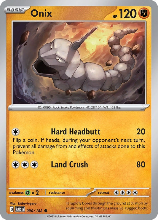 Image for Onix (090/182) (SV04: Paradox Rift) - Pokemon