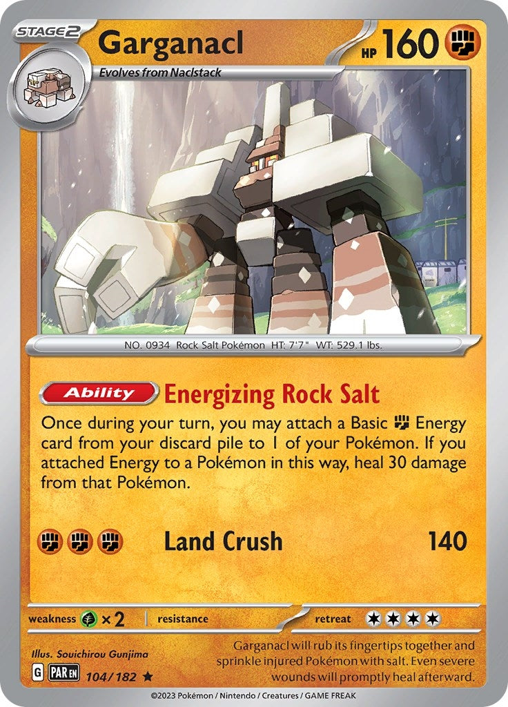 Image for Garganacl (104/182) (SV04: Paradox Rift) - Pokemon