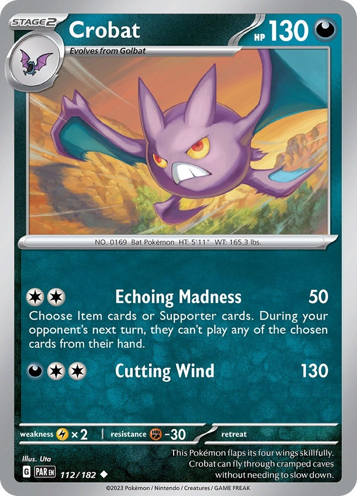 Image for Crobat (112/182) (SV04: Paradox Rift) - Pokemon
