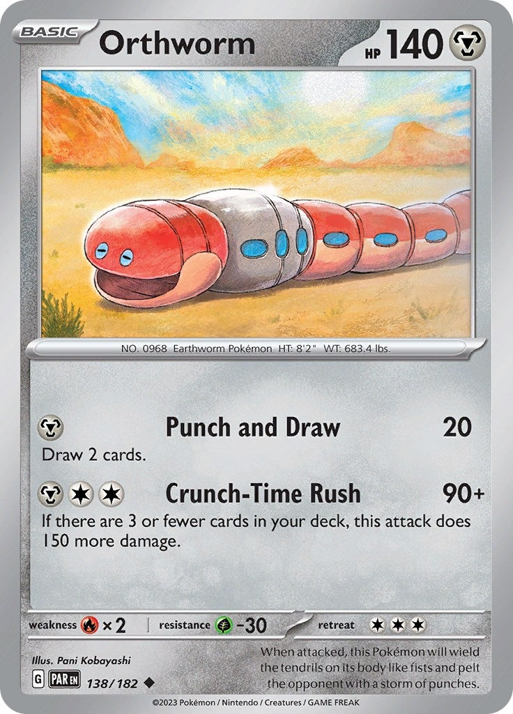 Image for Orthworm (138/182) (SV04: Paradox Rift) - Pokemon