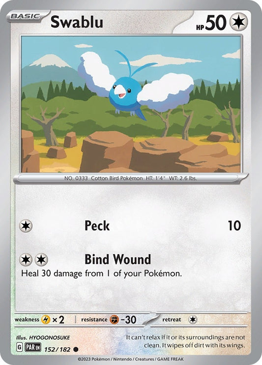 Image for Swablu (152/182) (SV04: Paradox Rift) - Pokemon