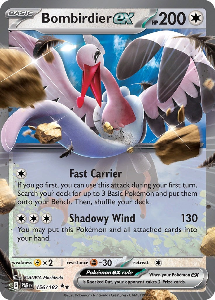 Image for Bombirdier ex (156/182) (SV04: Paradox Rift) - Pokemon