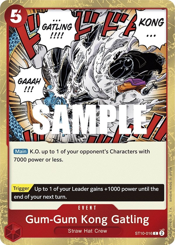 Image for Gum-Gum Kong Gatling (ST10-016) (Ultra Deck: The Three Captains) - One Piece Card Game