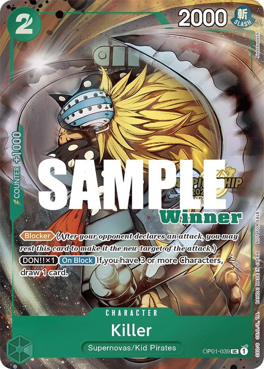 Image for Killer (CS 2023 Top Players Pack) [Winner] (OP01-039) (One Piece Promotion Cards) - One Piece Card Game