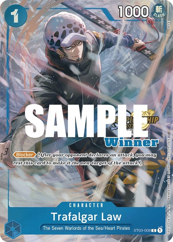 Image for Trafalgar Law (CS 2023 Top Players Pack) [Winner] (ST03-008) (One Piece Promotion Cards) - One Piece Card Game