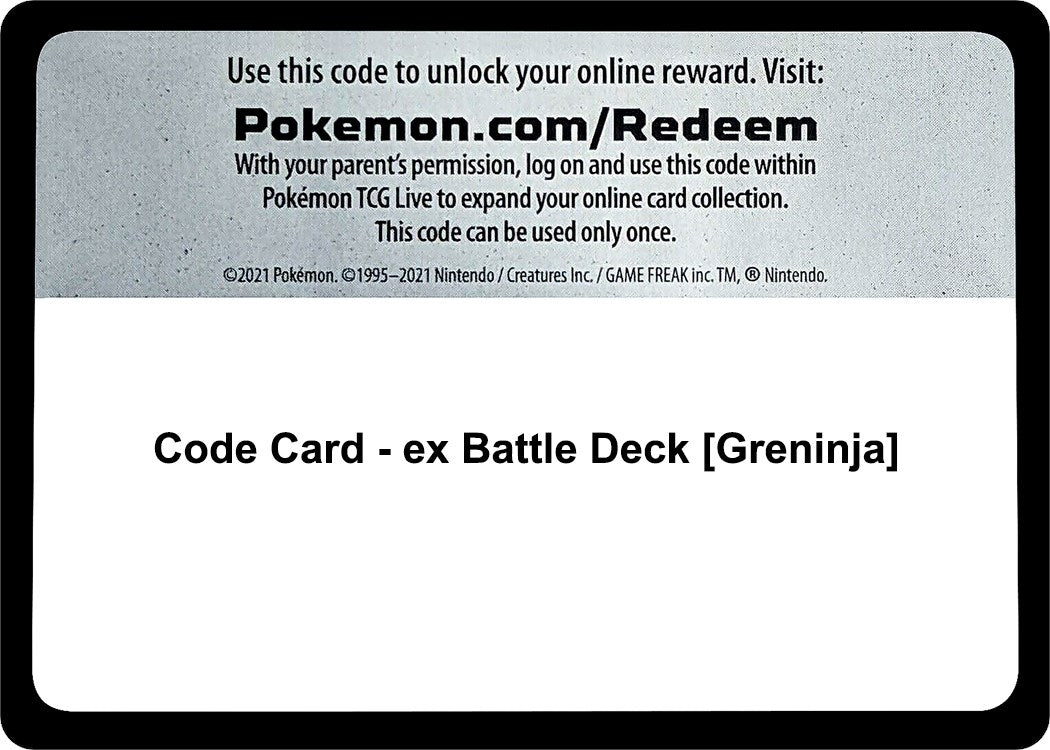 Image for Code Card - ex Battle Deck [Greninja] (Miscellaneous Cards & Products) - Pokemon