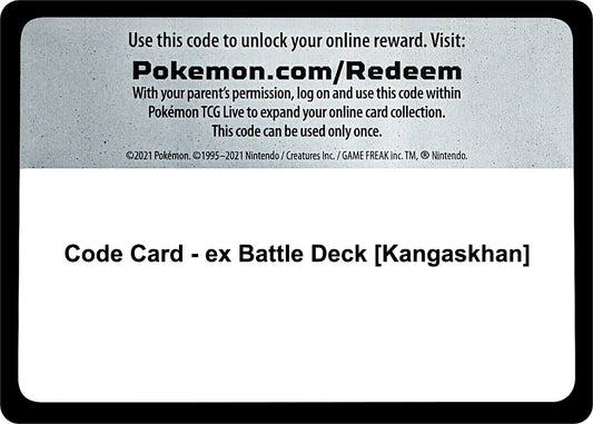Image for Code Card - ex Battle Deck [Kangaskhan] (Miscellaneous Cards & Products) - Pokemon