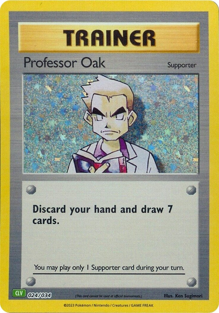 Image for Professor Oak (CLV) (024/034) (Trading Card Game Classic) - Pokemon