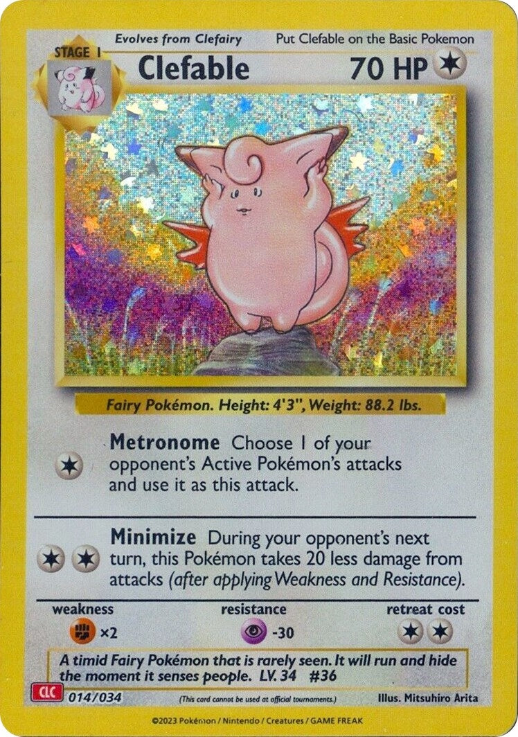 Image for Clefable (014/034) (Trading Card Game Classic) - Pokemon